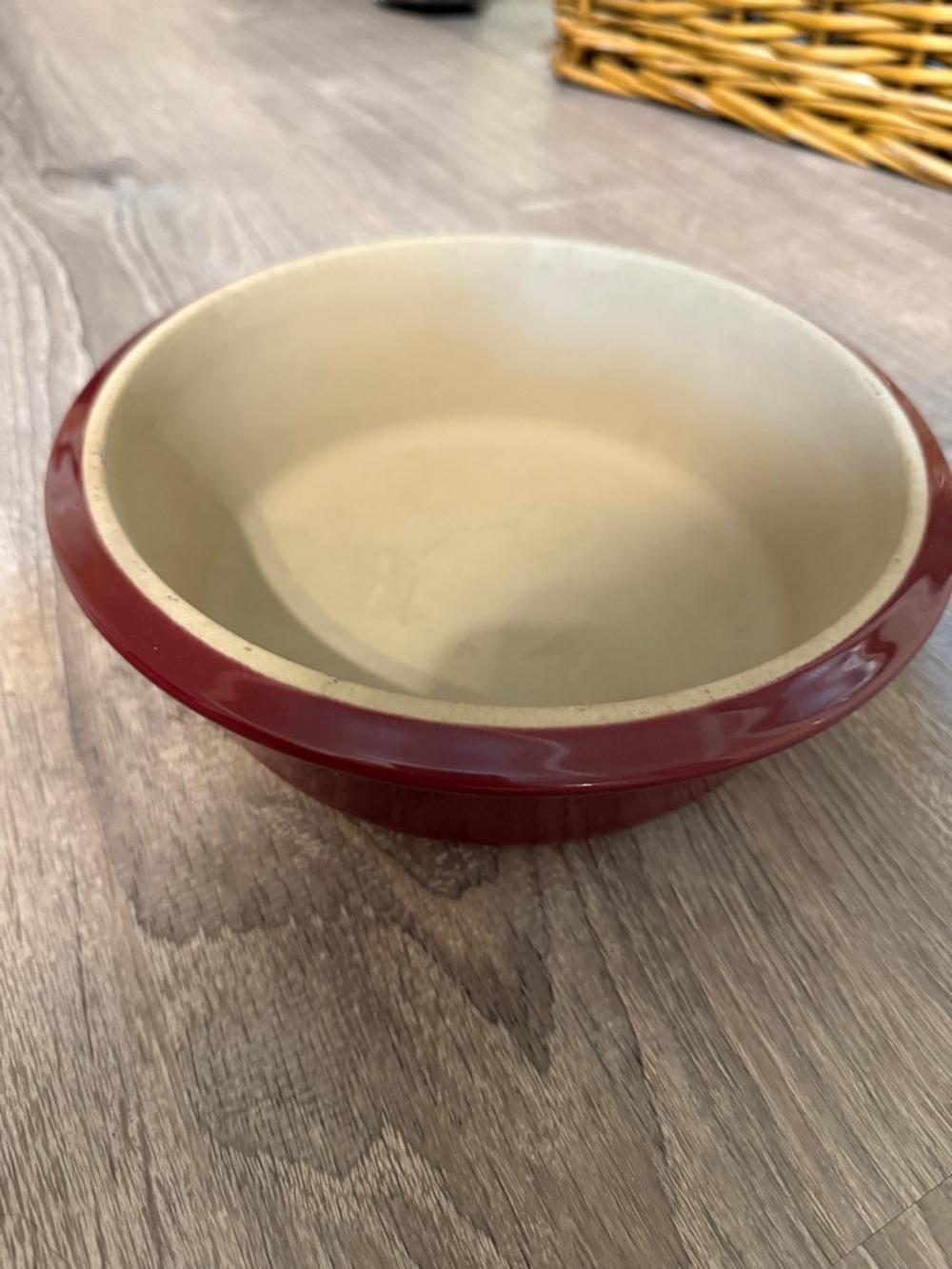 Pampered Chef Round  Baker Cranberry 9” Stoneware Dish #1122 6c/1.5L